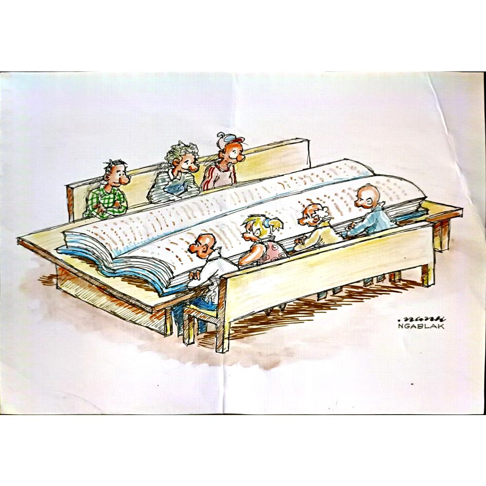Yustinus Anang Jatmiko 29x21cm Orijinal Karikatür BOD05139