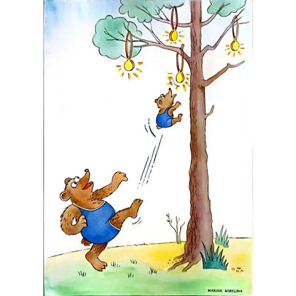Marina Gorelova 29x21cm Orijinal Karikatür BOD05140