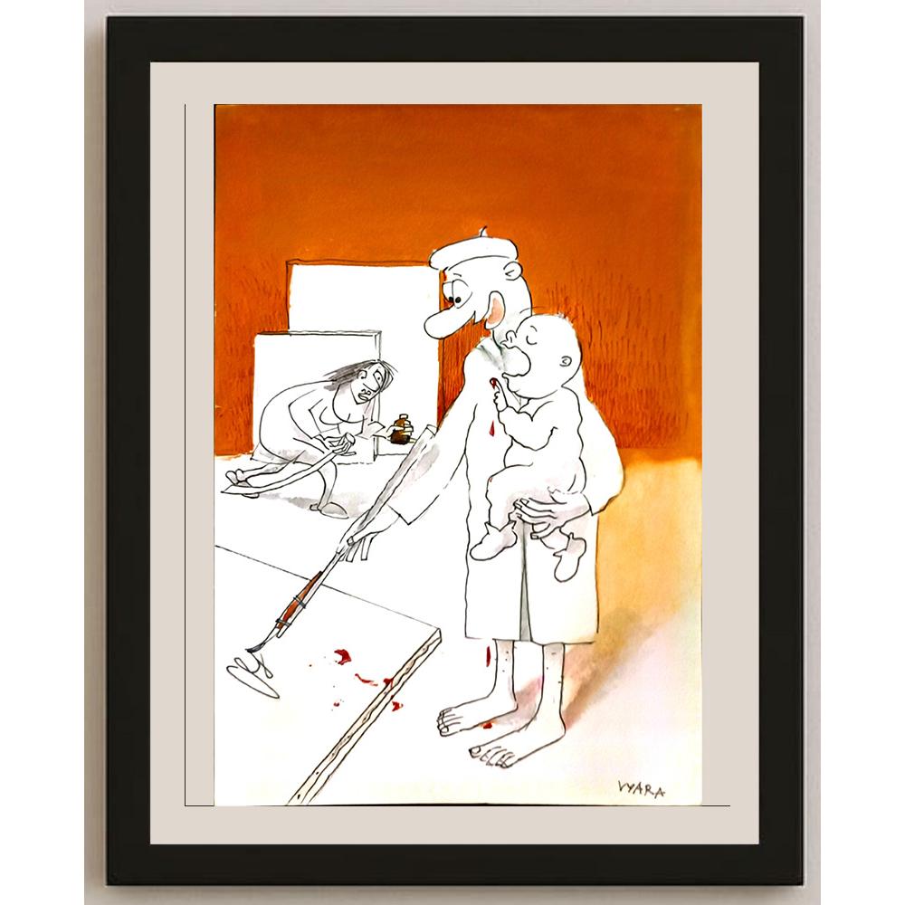 Vyara Guneva 29x21cm Orijinal Karikatür BOD05150