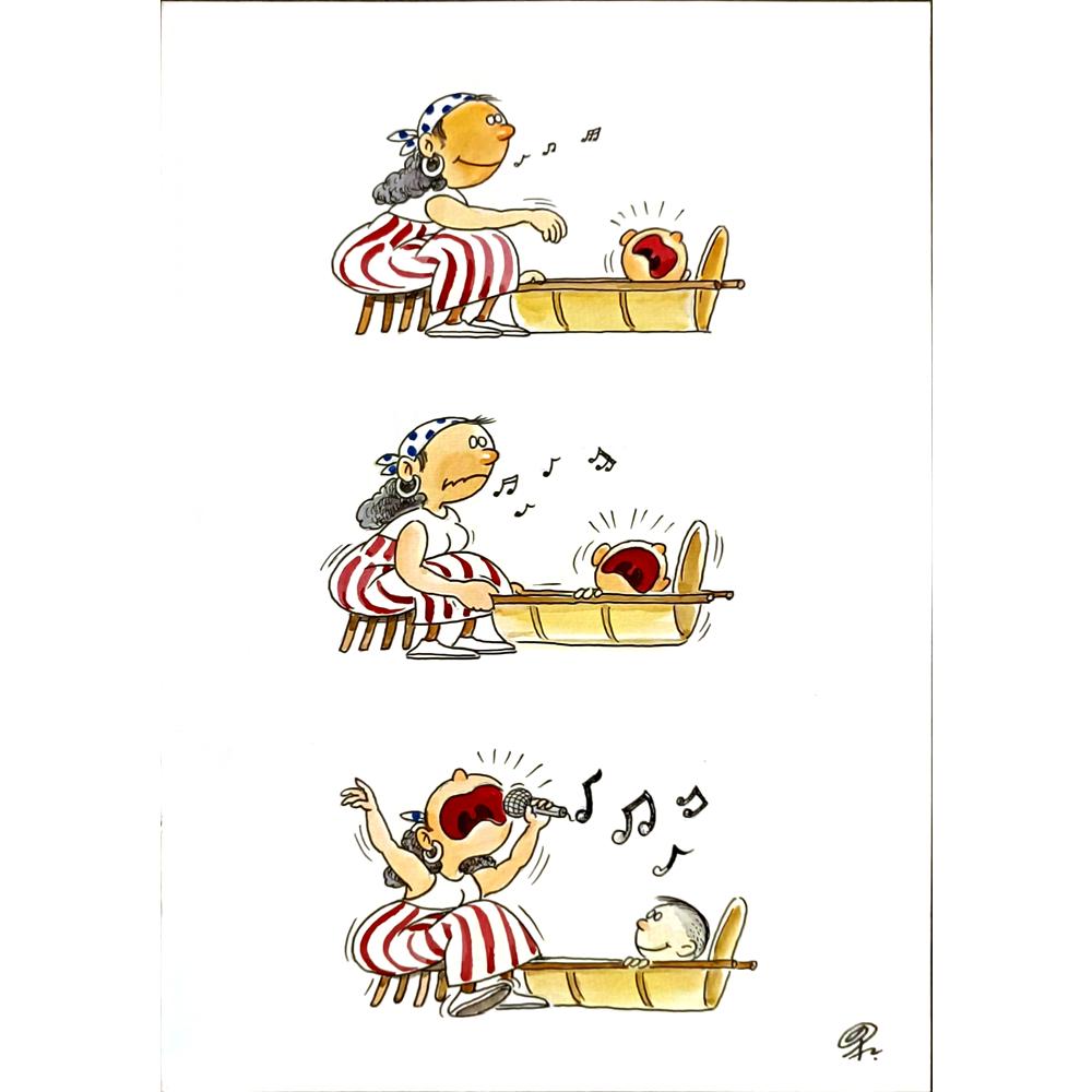 Ba Bilig 29x21cm Orijinal Karikatür BOD05153