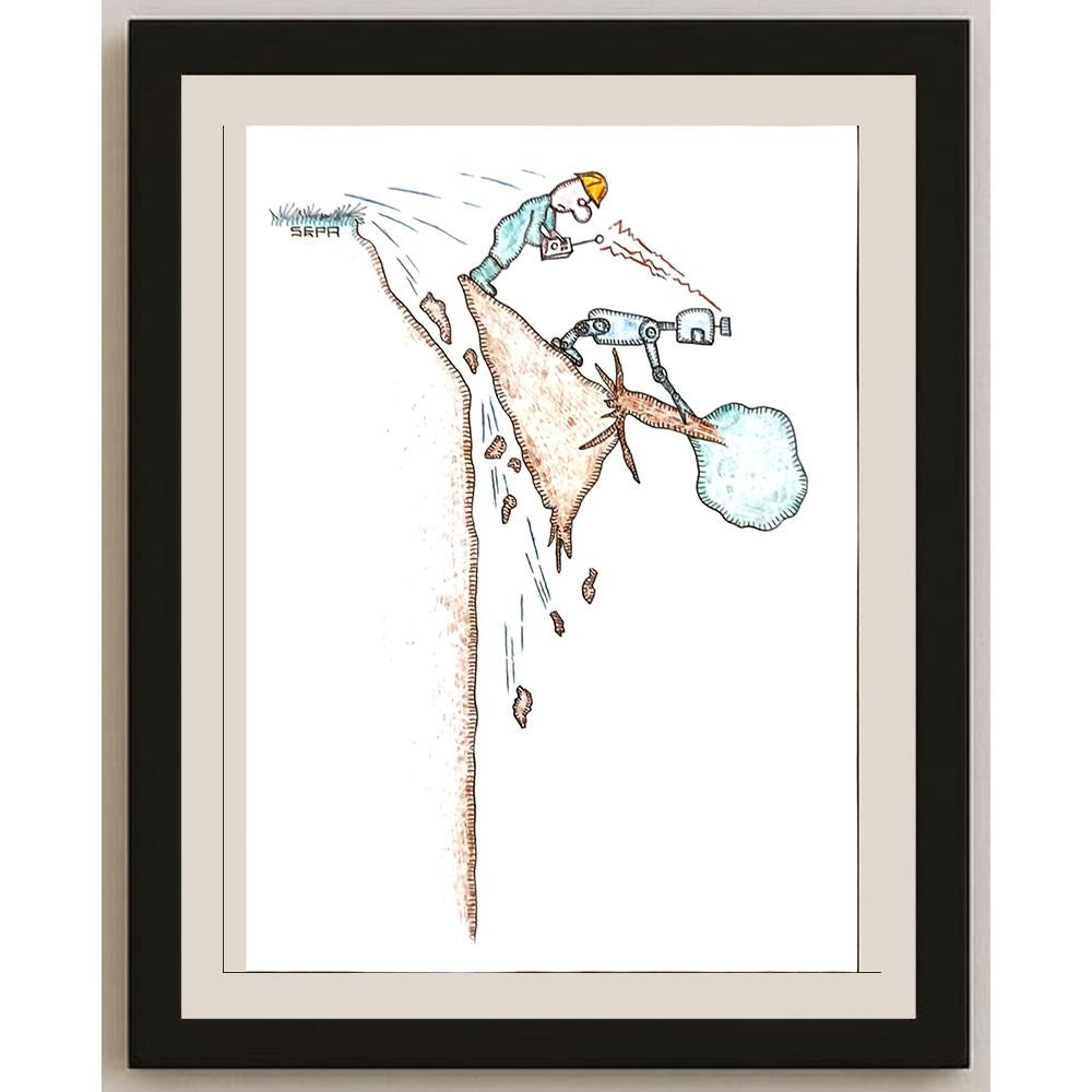 Misaila Anredi Septimiu 29x21cm Orijinal Karikatür BOD05156