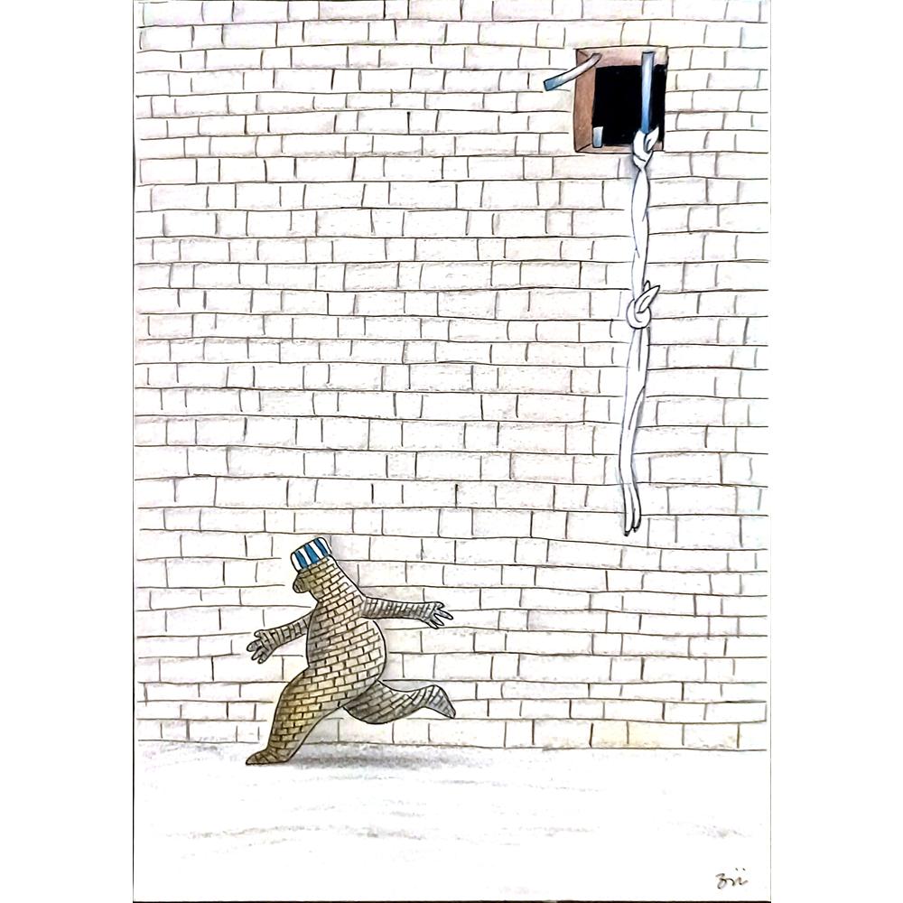 Masoud Ziaei Zardkhashosei 29x21cm Orijinal Karikatür BOD05157