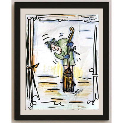 Raquel Orzuj 29x21cm Orijinal Karikatür BOD05168