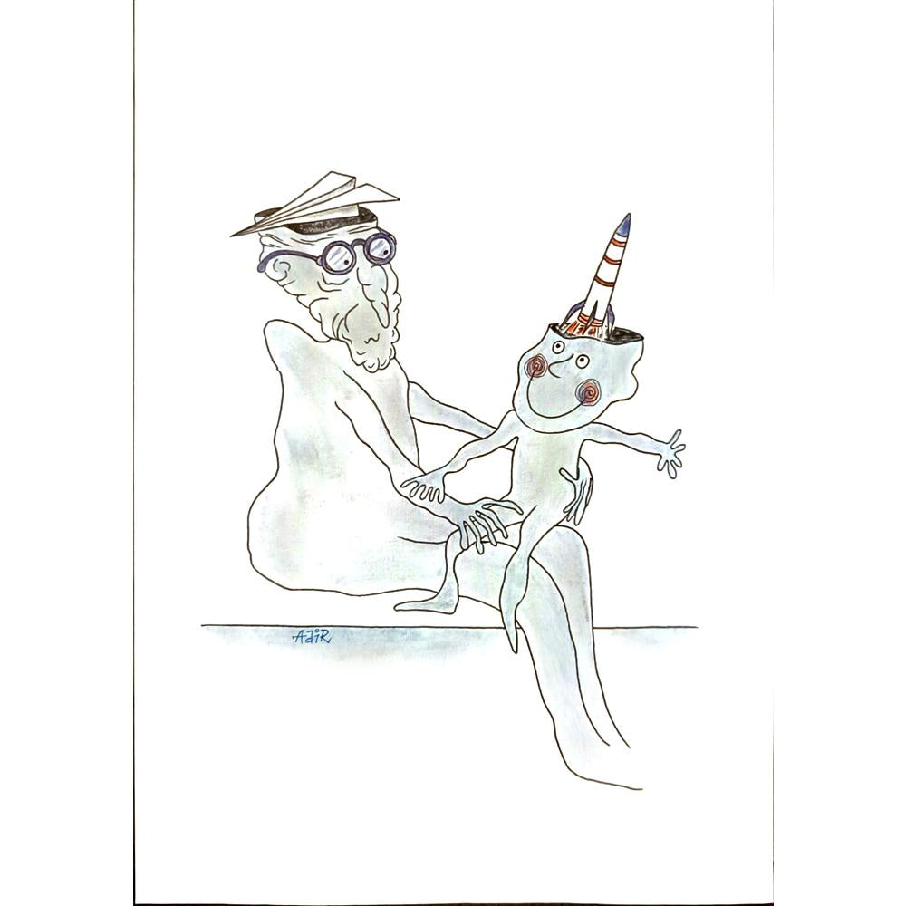 Rus Adrian 29x21cm Orijinal Karikatür BOD05172