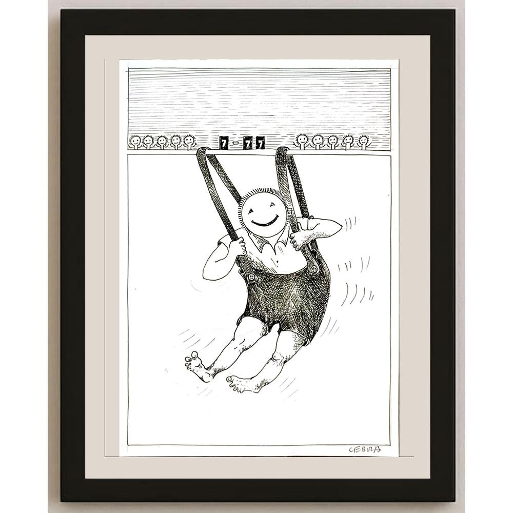 Henryk Cebula 29x21cm Orijinal Karikatür BOD05177