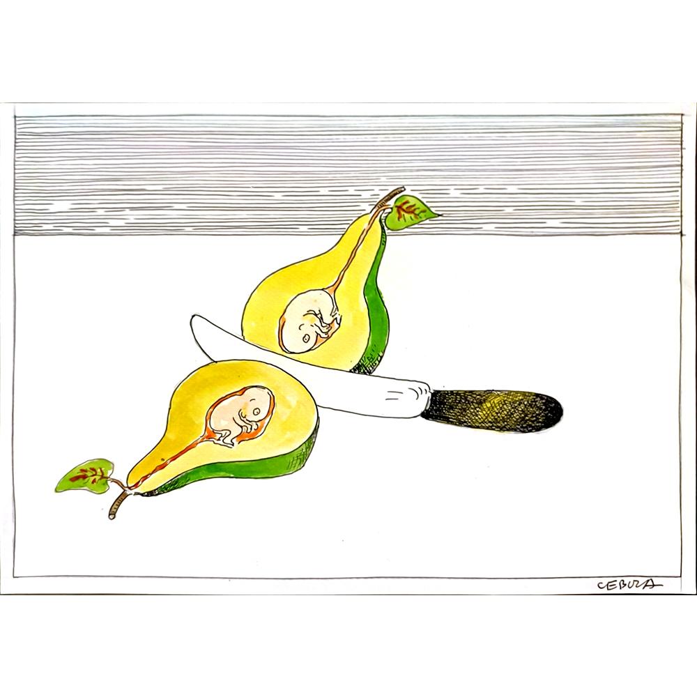 Henryk Cebula 29x21cm Orijinal Karikatür BOD05178