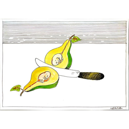 Henryk Cebula 29x21cm Orijinal Karikatür BOD05178