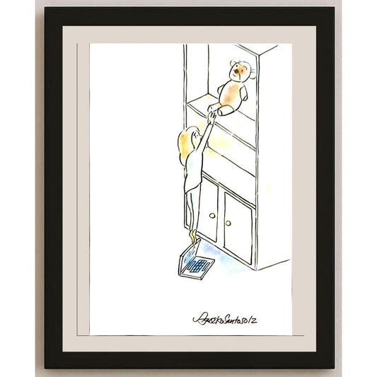 Agus Eko Santoso 29x21cm Orijinal Karikatür BOD05179