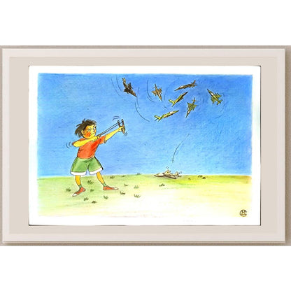 Mirsaid Gaziyev 29x21cm Orijinal Karikatür BOD05182