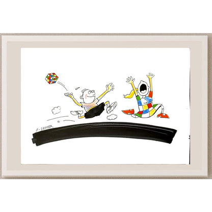 Luc Desheemaeker 33x21cm Orijinal Karikatür BOD05185