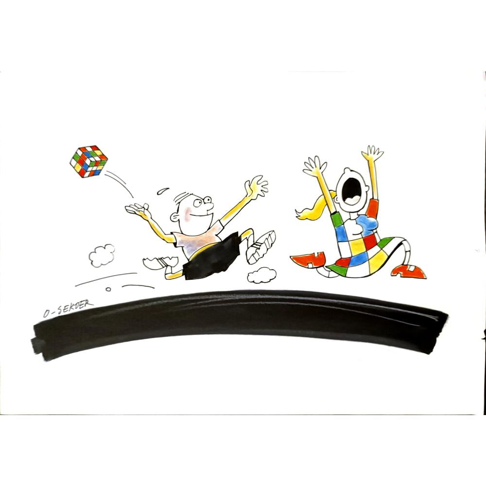 Luc Desheemaeker 33x21cm Orijinal Karikatür BOD05185
