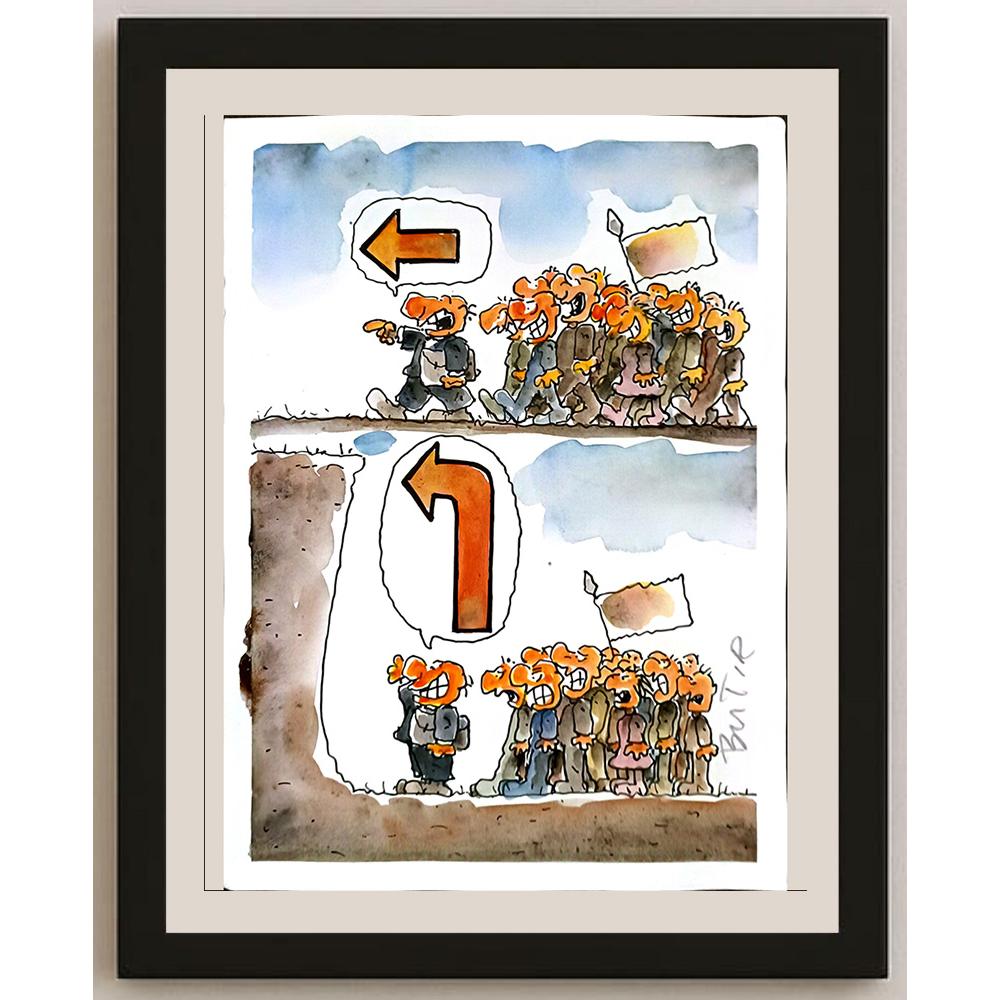 Slobodan Butir 29x21cm Orijinal Karikatür BOD05190