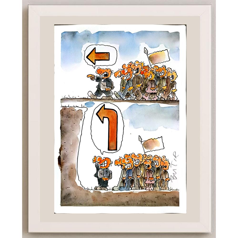 Slobodan Butir 29x21cm Orijinal Karikatür BOD05190