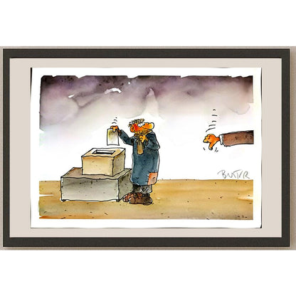 Slobodan Butir 29x21cm Orijinal Karikatür BOD05192