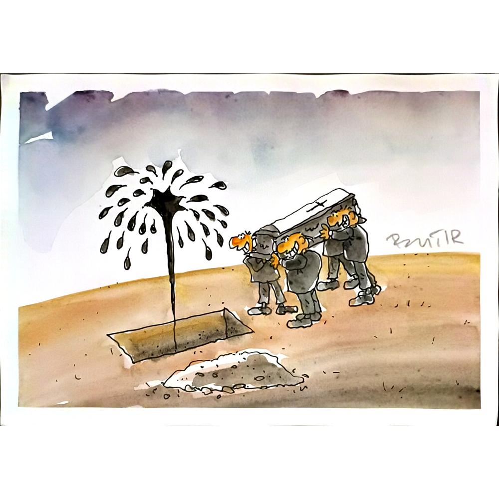Slobodan Butir 29x21cm Orijinal Karikatür BOD05195