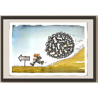 Slobodan Butir 29x21cm Orijinal Karikatür BOD05198