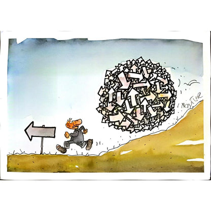 Slobodan Butir 29x21cm Orijinal Karikatür BOD05198