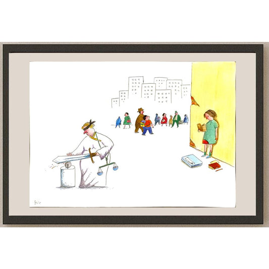 Masoud Ziaei Zardkhashosei 29x21cm Orijinal Karikatür BOD05199