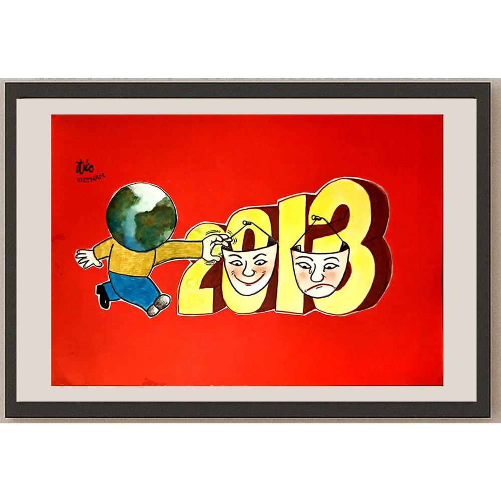 Nguyen Huu Due 29x21cm Orijinal Karikatür BOD05200