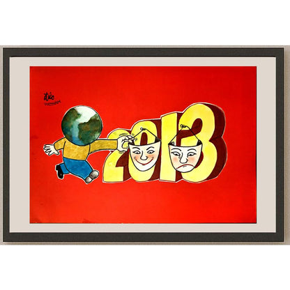 Nguyen Huu Due 29x21cm Orijinal Karikatür BOD05200