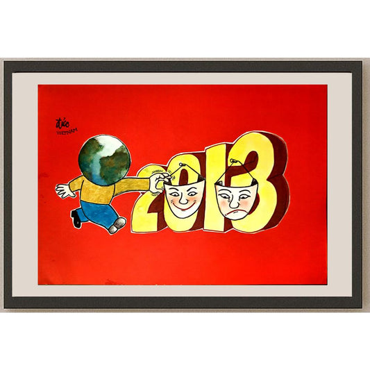 Nguyen Huu Due 29x21cm Orijinal Karikatür BOD05200