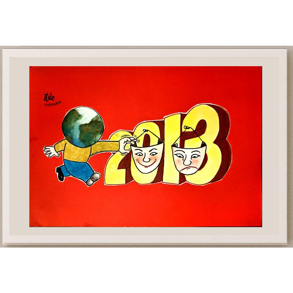 Nguyen Huu Due 29x21cm Orijinal Karikatür BOD05200