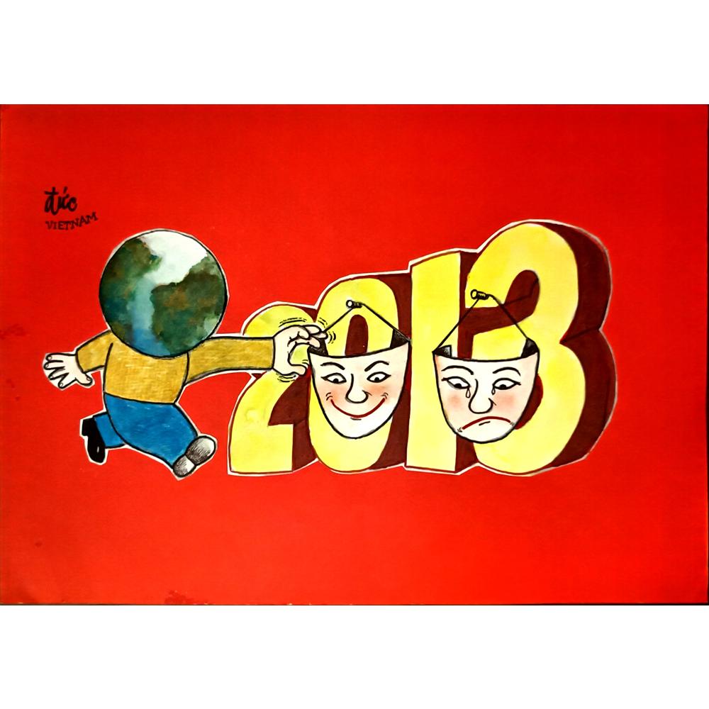 Nguyen Huu Due 29x21cm Orijinal Karikatür BOD05200
