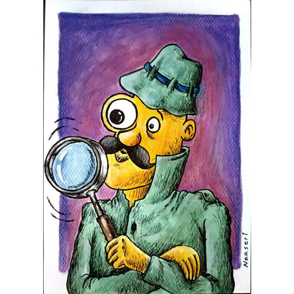 Abbas Naaseri 29x21cm Orijinal Karikatür BOD05202