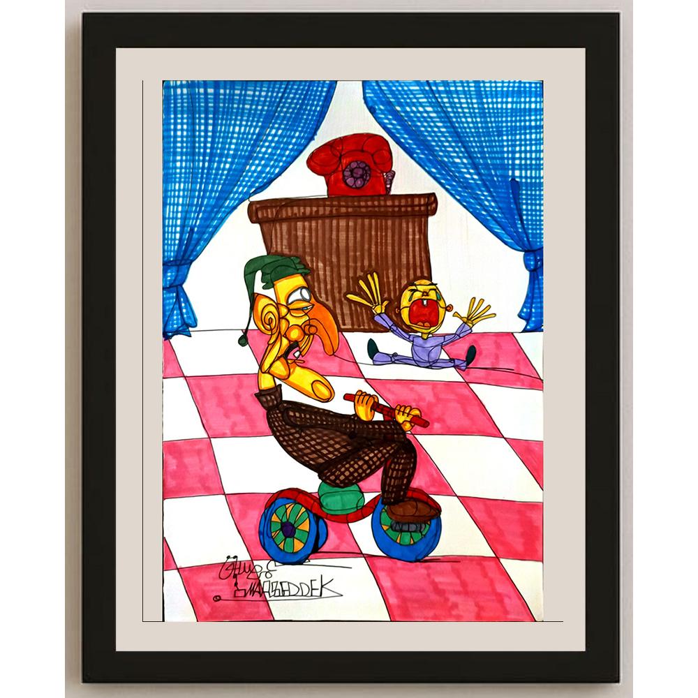 Omay Seddek Mostafa 29x21cm Orijinal Karikatür BOD05203