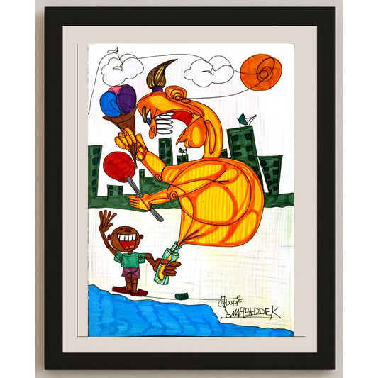 Omay Seddek Mostafa 29x21cm Orijinal Karikatür BOD05204
