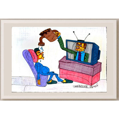 Omay Seddek Mostafa 29x21cm Orijinal Karikatür BOD05205