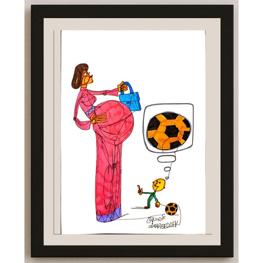 Omay Seddek Mostafa 29x21cm Orijinal Karikatür BOD05206