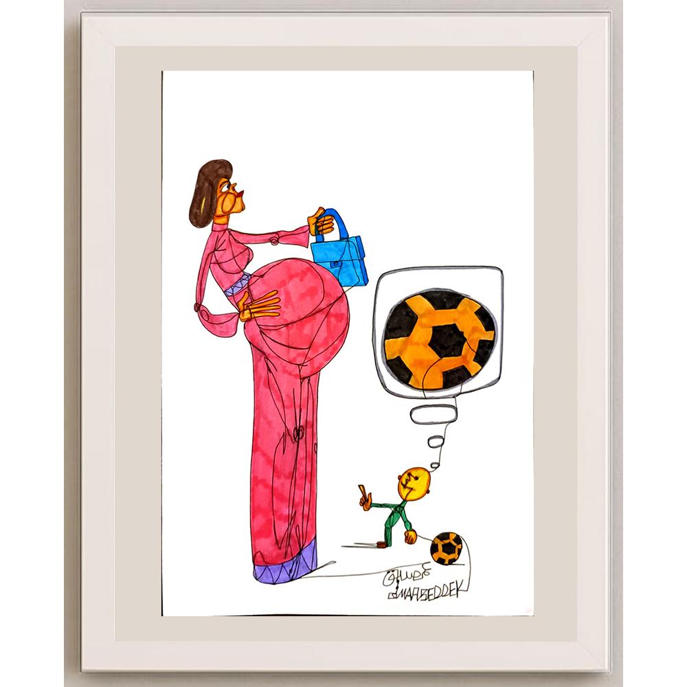 Omay Seddek Mostafa 29x21cm Orijinal Karikatür BOD05206