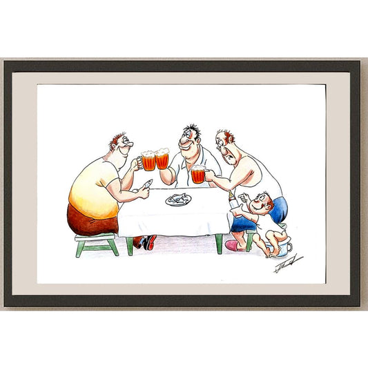 Farruk Teshaev 29x21cm Orijinal Karikatür BOD05211