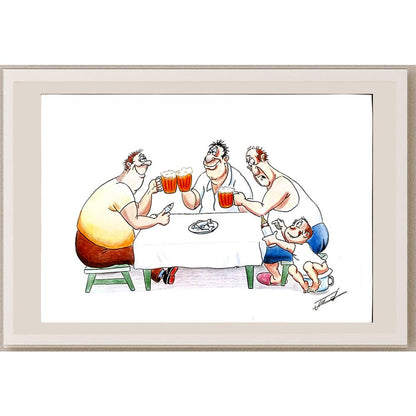 Farruk Teshaev 29x21cm Orijinal Karikatür BOD05211