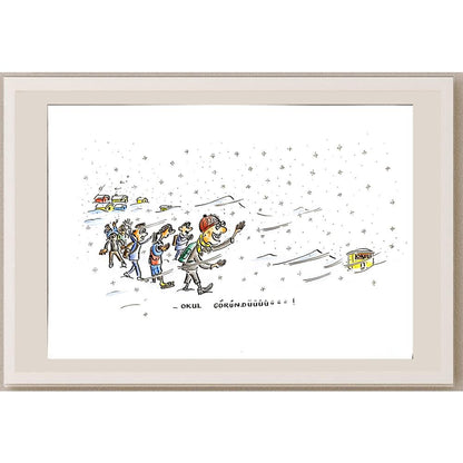 İsmail Tortamış 29x21cm Orijinal Karikatür BOD05218