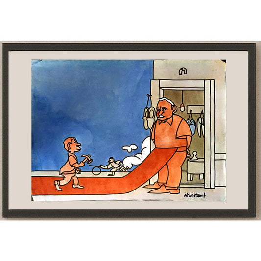 Ahmet Akkoca 29x21cm Orijinal Karikatür BOD05220