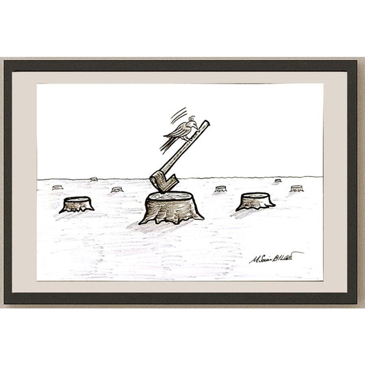 Mehmet Saim Bilge 29x21cm Orijinal Karikatür BOD05227