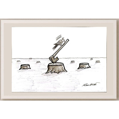 Mehmet Saim Bilge 29x21cm Orijinal Karikatür BOD05227