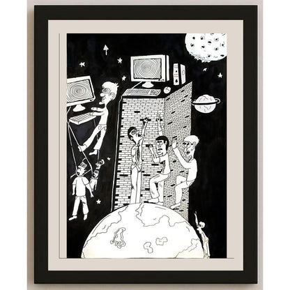 Mustafa Turhan 29x21cm Orijinal Karikatür BOD05234