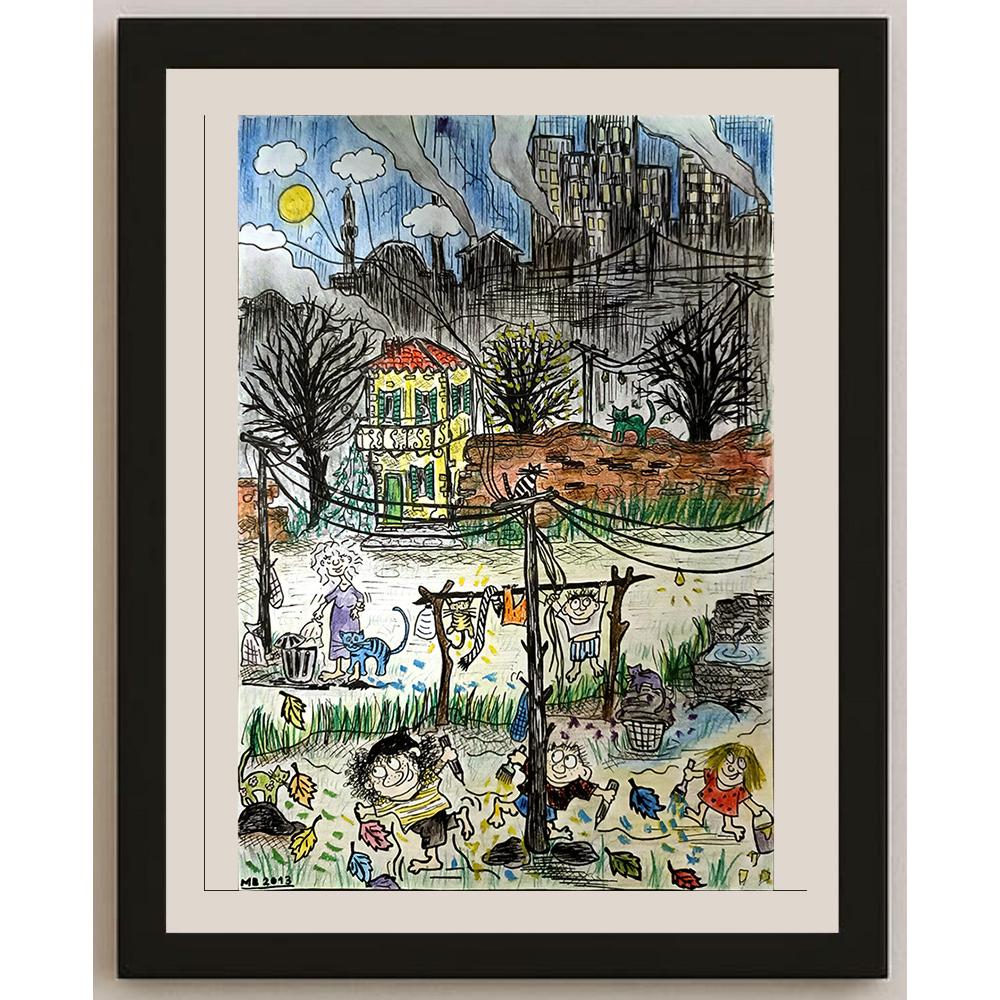 Makbule Biçer 29x21cm Orijinal Karikatür BOD05237