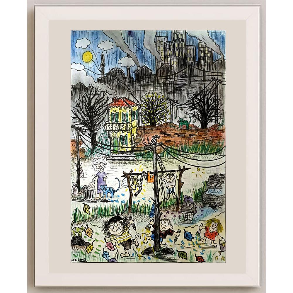Makbule Biçer 29x21cm Orijinal Karikatür BOD05237
