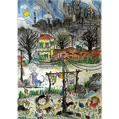 Makbule Biçer 29x21cm Orijinal Karikatür BOD05237