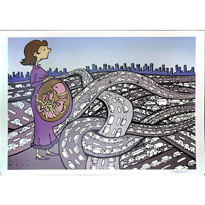 Wesam Khalil 29x21cm Orijinal Karikatür BOD05245