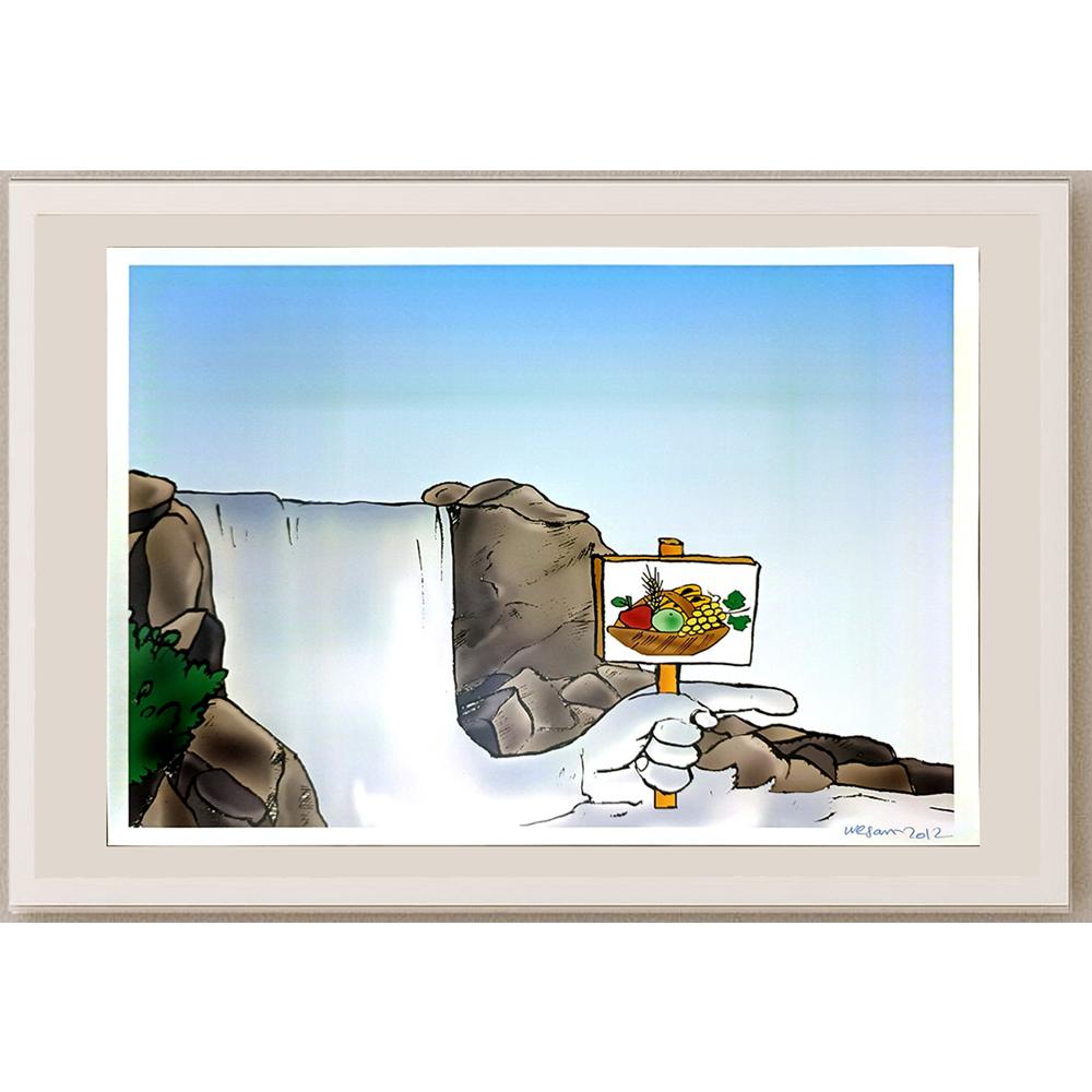 Wesam Khalil 29x21cm Orijinal Karikatür BOD05246