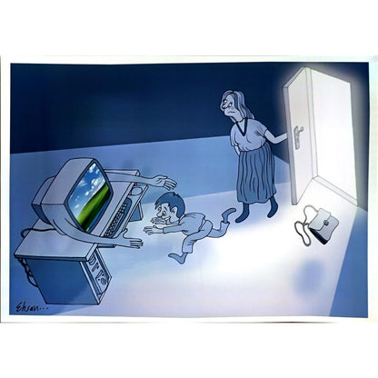 Ehsan Ganji 29x21cm Orijinal Karikatür BOD05247