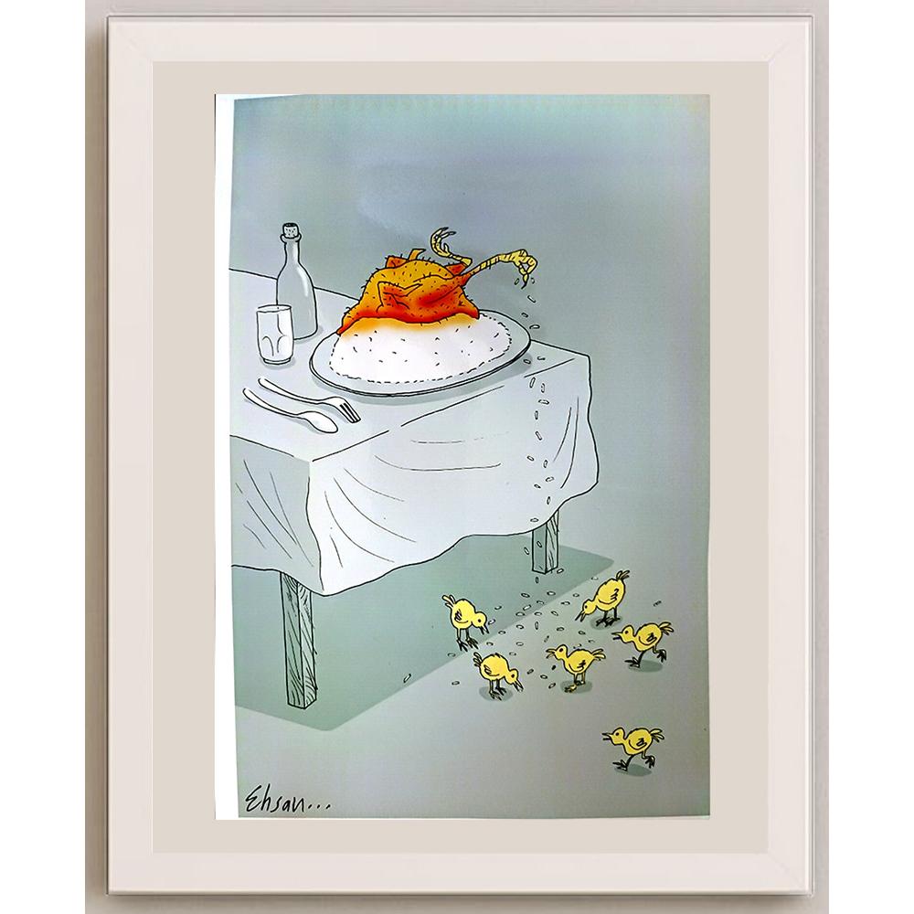 Ehsan Ganji 29x21cm Orijinal Karikatür BOD05248