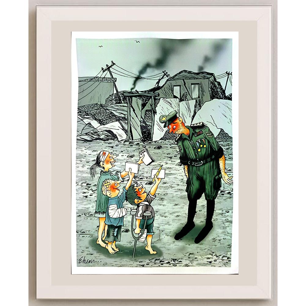 Ehsan Ganji 29x21cm Orijinal Karikatür BOD05249