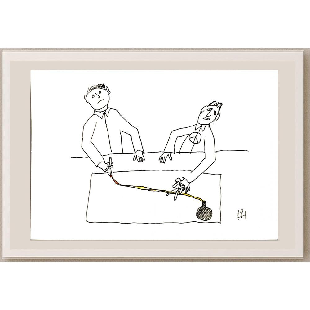 Heino Partanen 29x21cm Orijinal Karikatür BOD05251