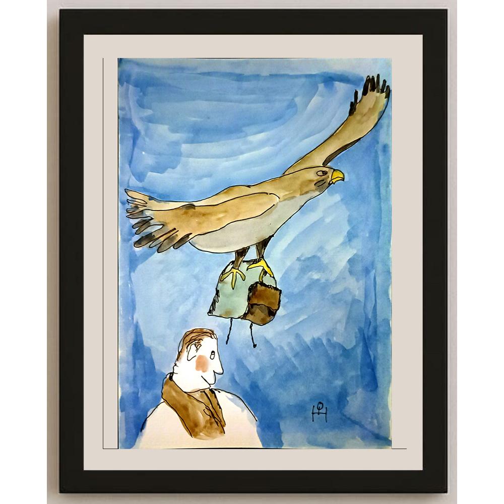 Heino Partanen 29x21cm Orijinal Karikatür BOD05252